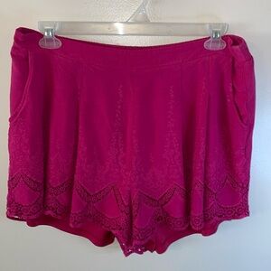 Fuscia dressy shorts / skort size 1X